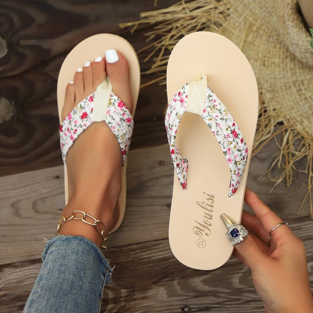 Lightweight Slippers, New Summer Cool Slippers, Women's Simple Floral Casual Shoes, Beach Shoes