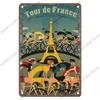 Hisun Tin Sign Vintage Bicycle Poster Metal Signs Plaque Retro Bike Cyclocross Metal Plate Tin Sign Garage House Wall Decor Xcm