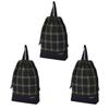 COLORFUL CANDY STYLE Large Drawstring Gym Clothes Bags Name with Handles and Tartan Check and Dark Set of for Girls and Stylish Gym Clothes Bags for
