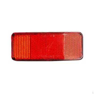 Rear Rack Reflector Plate Warning Light Bike with Red Finish Ribbed