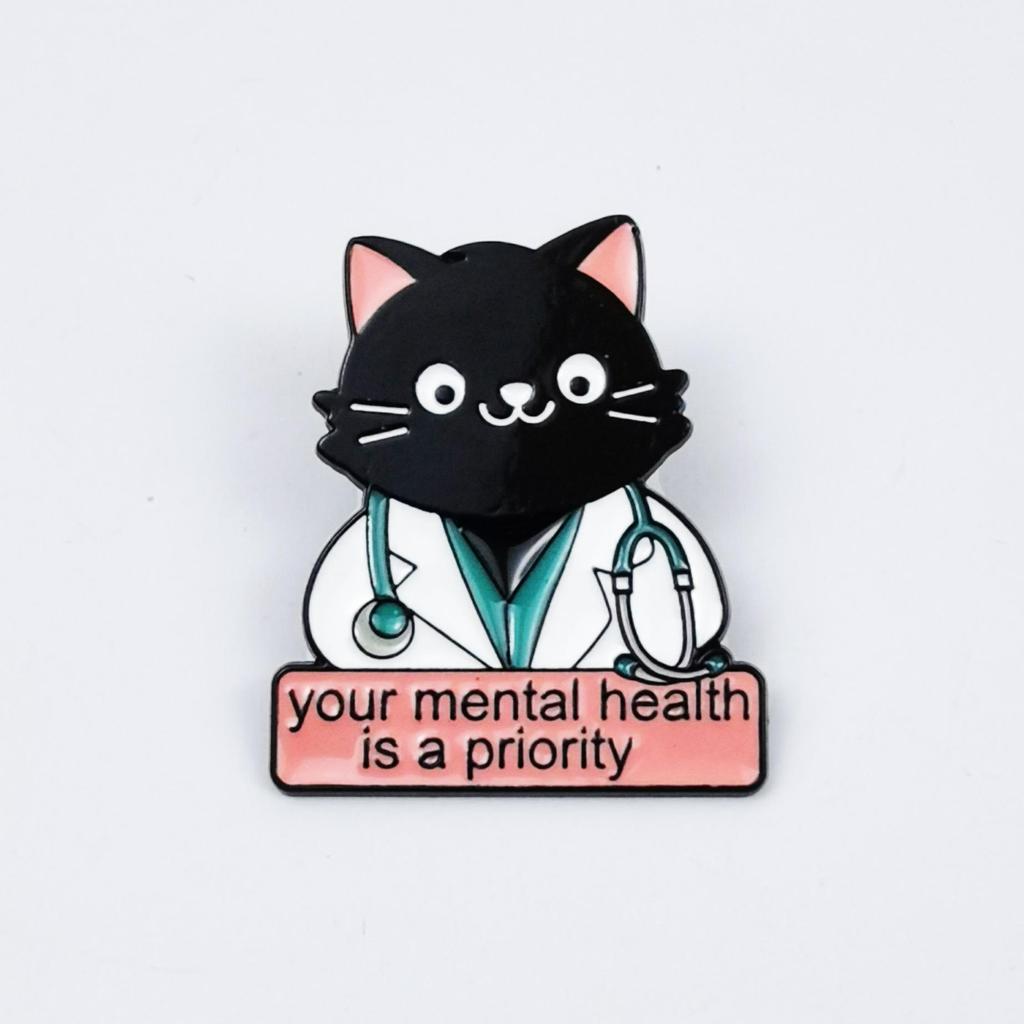 Creative Health & Wellness Brooch: Cute Animal Doctor Shape Badge Souvenir