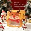 5pcs Carry Handle Cookie Packaging Box Cardboard Party Favor Box  For Christmas Party