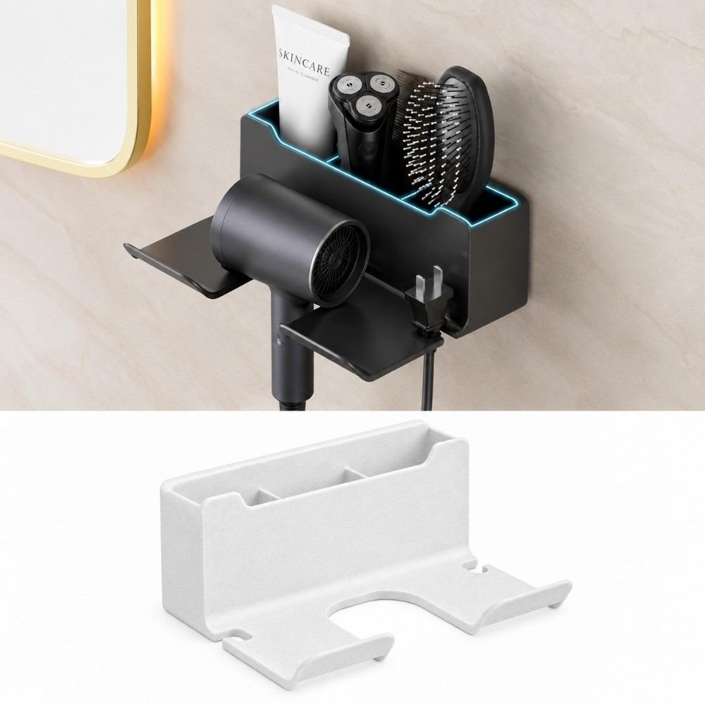 1Pc Plastic Hair Straightener Holder Punch-Free Hair Dryer Bracket Blow Dryer Organizer Home Use