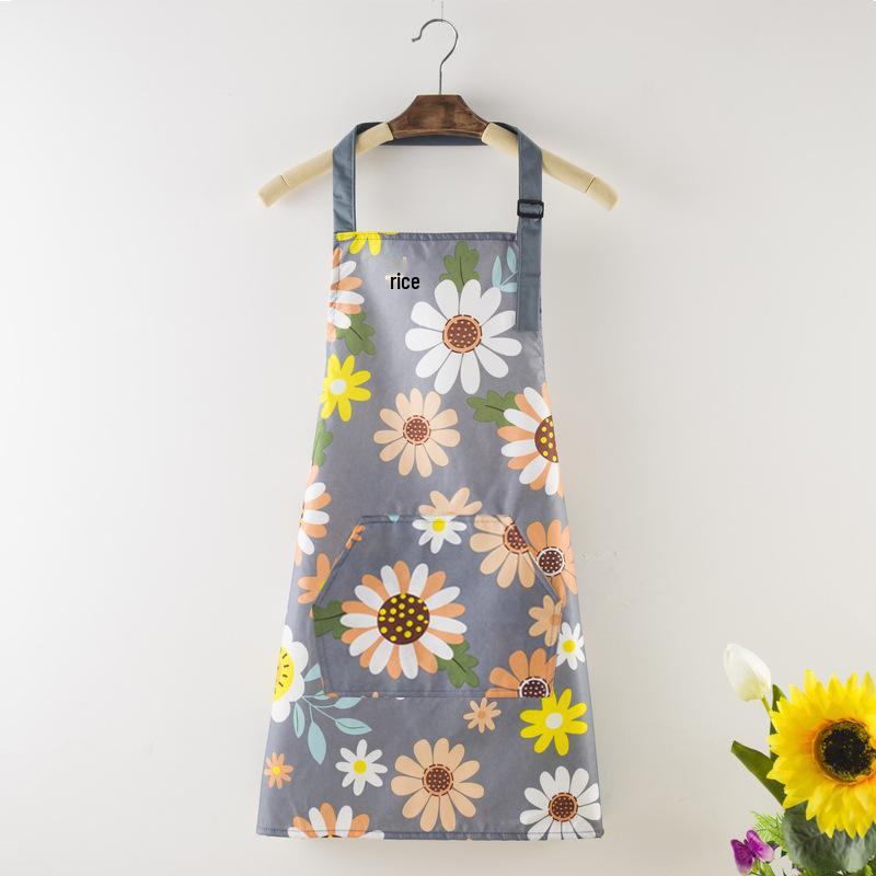 

2025 Женский модный водонепроницаемый и маслостойкий фартук для кухни и домашнего использования