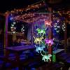 Solar Powered Dog Light Wind Chimes Lamp Color Changing Yard Decor