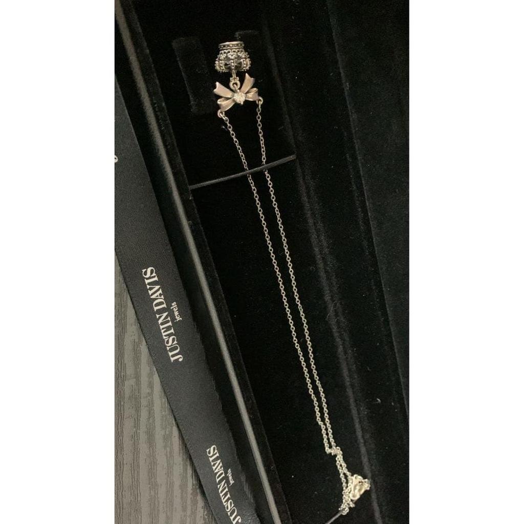 Used Justin Davis crown necklace