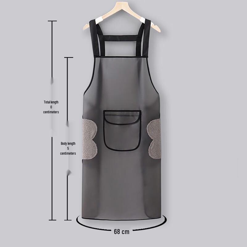 Unisex Waterproof Kitchen Apron with Pockets & Hand Wipes