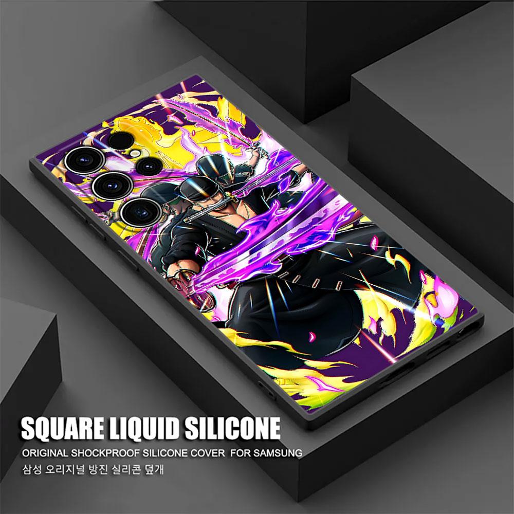 Anime Ones P-Piece Zoro Phone Case For Samsung Galaxy S25 S24 S23 S20 S21 FE S26 S22 Ultra 5G S26 Plus S25FE Soft Silicone Cover