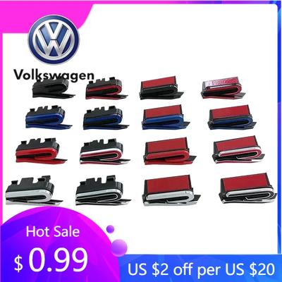 2026 Hot For Volkswagen VW 6x2.5cm ABS Car Front Grille Badge Logo Accessories for Volkswagen RLine Golf 6 7 8 GTI Touareg Passa