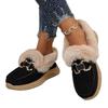 Trade Winter Fleece - Lined Cotton Shoes with Metal Buttons - Plus - Size, Thick - Soled