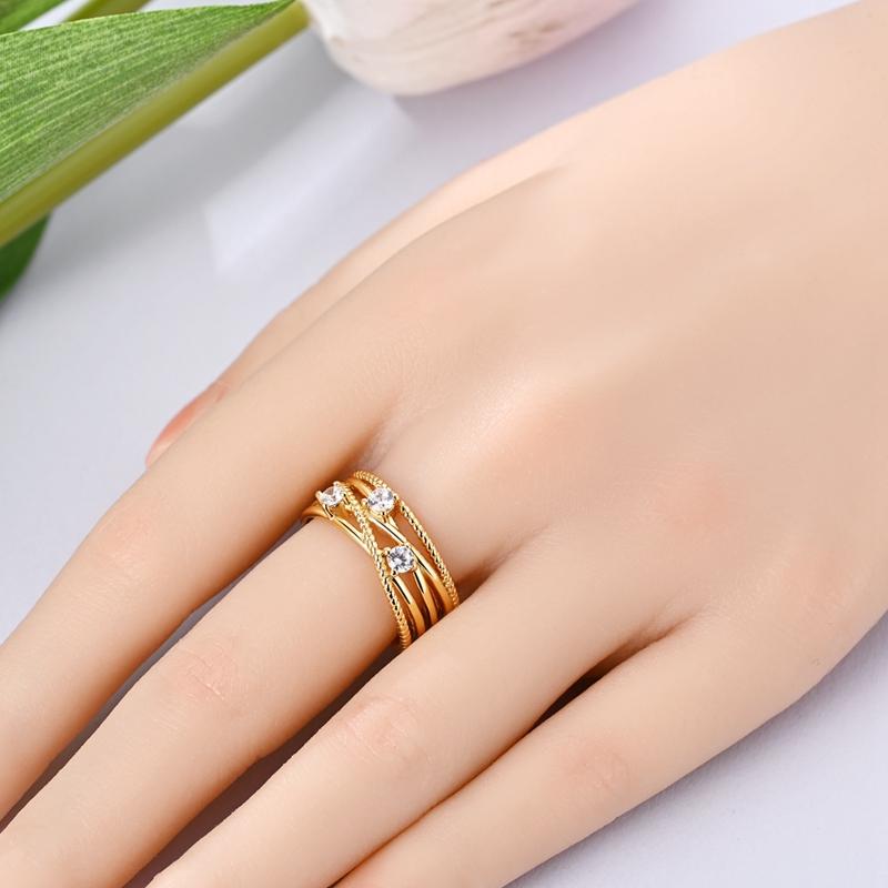 Latest In Rings Genuine Copper Simple Yellow Bow Ring Bands Fashion Luxury For Women Party Anniversary Wedding Present Choice