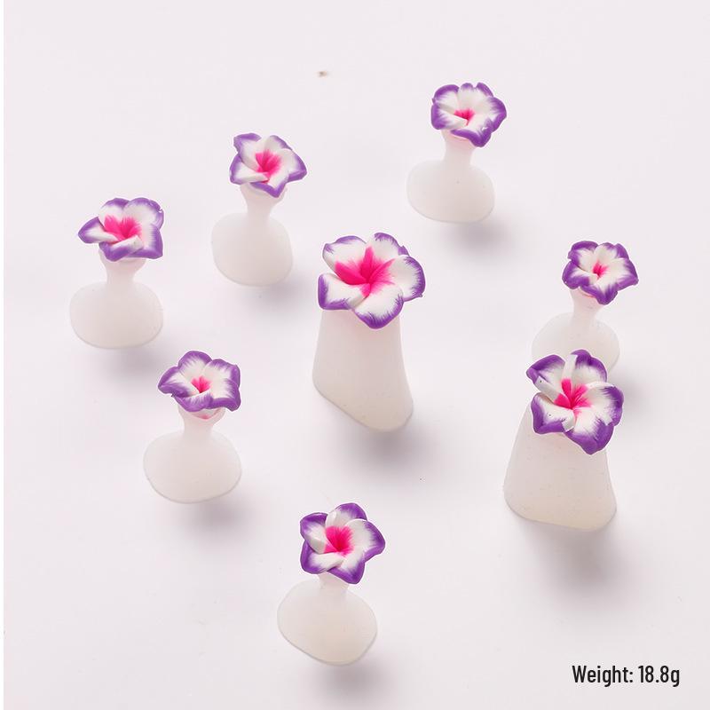 

8-різний набір японських та корейських силіконових розділювачів для пальців ніг у формі ромашки для нейл-арту