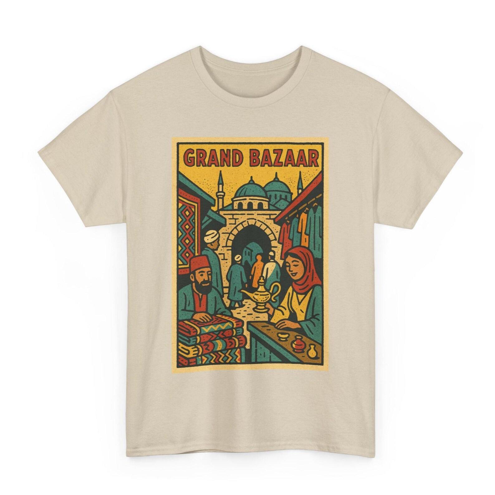 Grand Bazaar T-Shirt: Retro Comic Istanbul Market Tee 3XL
