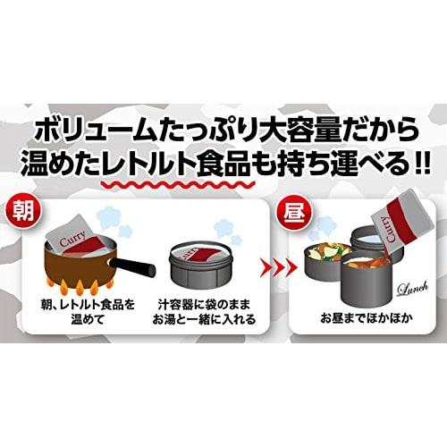 PEARL METAL Insulated Lunch Jar, Navy, 2200 Stainless Steel, Octus, HB-3777