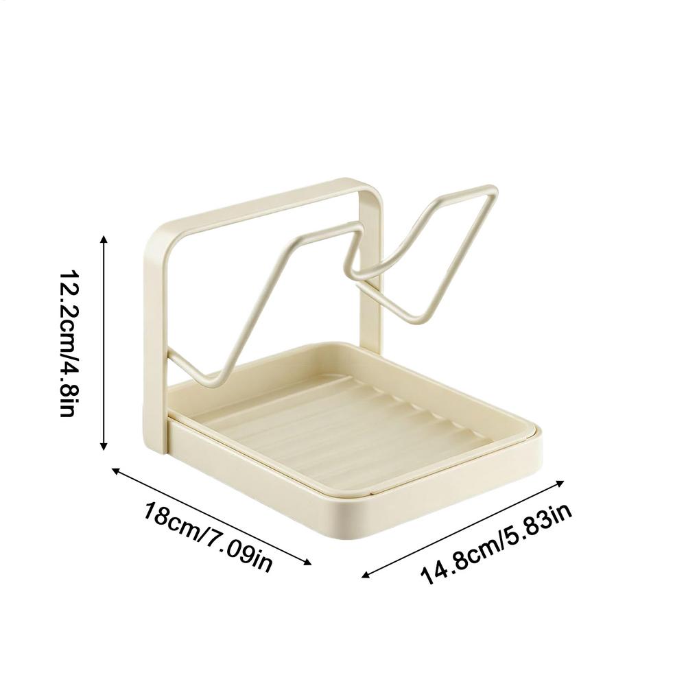 Pot Lid Organizer Space Saving Anti-Slip Kitchen Stand Kitchen Lid Rack for Pot Pan for Ladle Spatula Spoon Plate Dish Cabinet