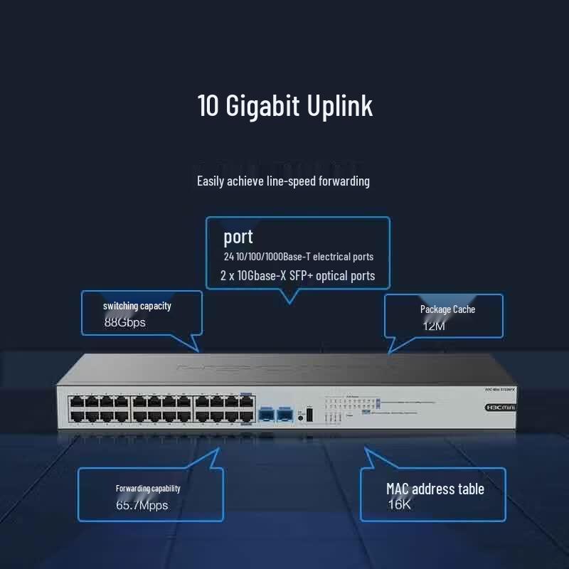 H3C 24-Port Gigabit Enterprise Network Switch