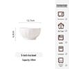 Jieyajie 6-Piece Pure White Ceramic Bowl Set, 5-inch