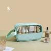 Women PU Cosmetic Storage Bag Portable Travel Wash Bag Fitness Large Capacity Cosmetic Organizer Waterproof Transparent PVC