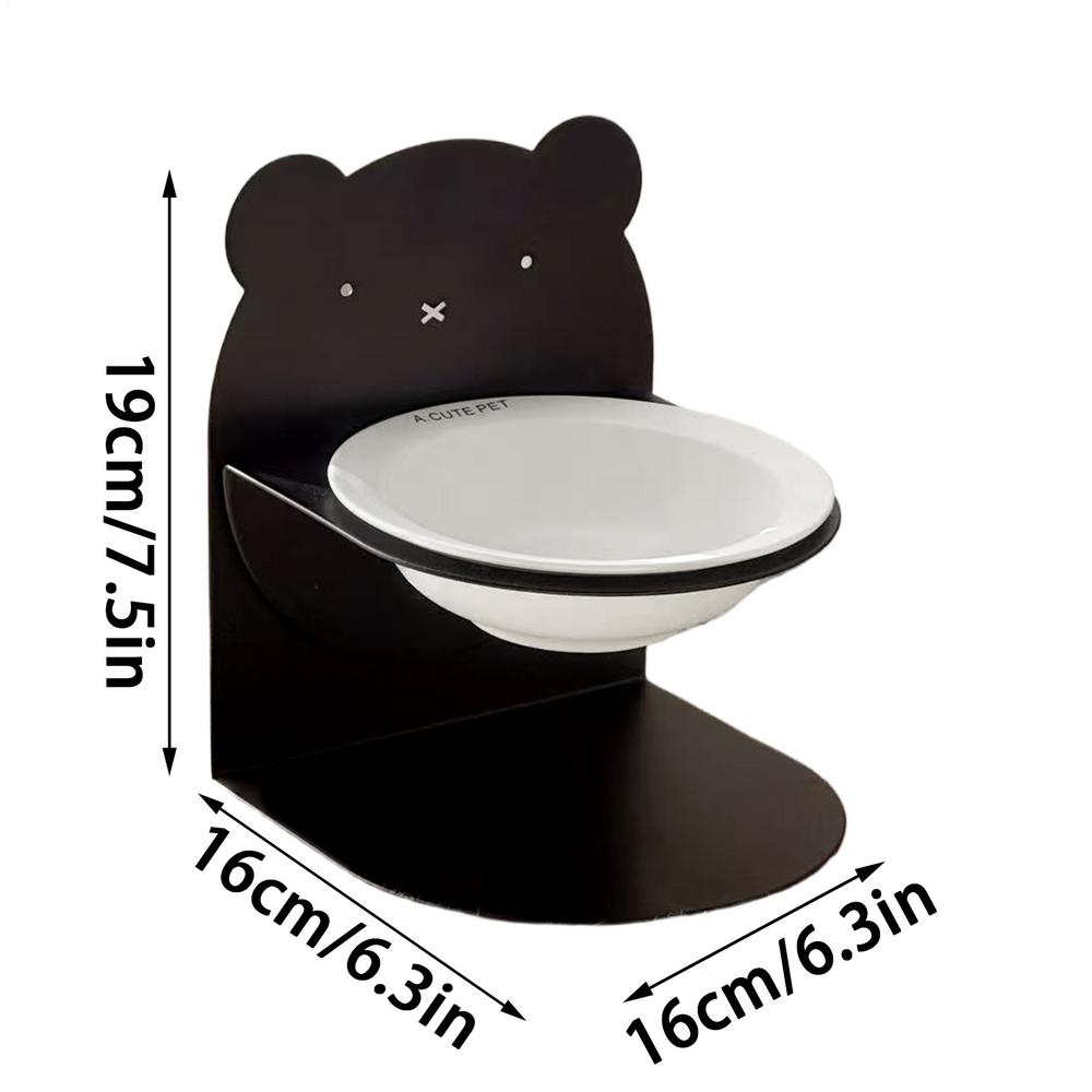 Pet Bowl Dry Wet Food Slower Feeder For Cat Healthy Eating Diet Height-Adjustable Dish For Kitten Puppy Animals Small Medium