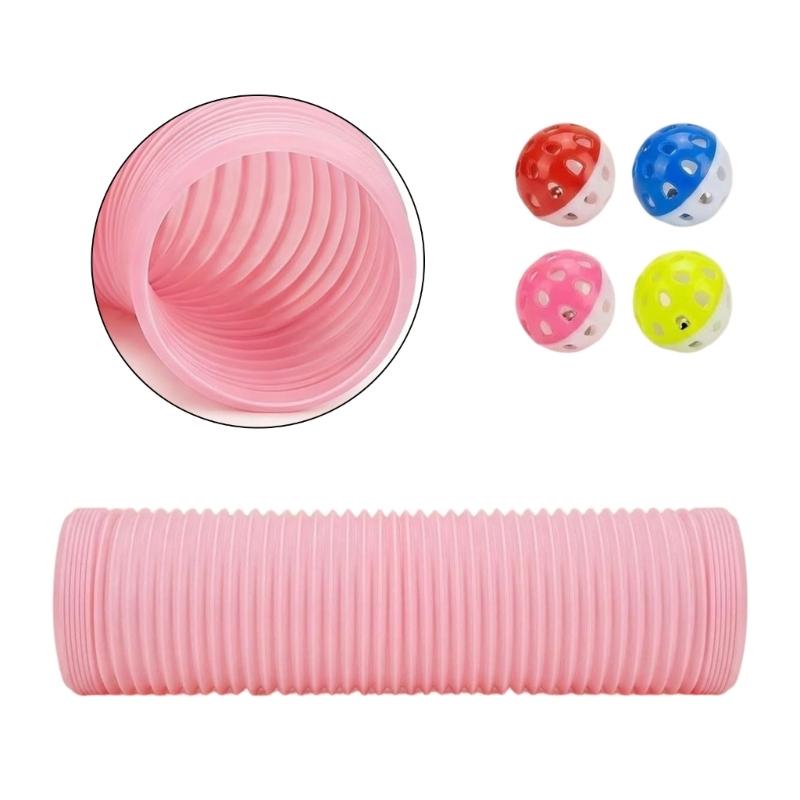 Hamster Crawl Tunnel for Small Animals, Flexible Plastic Tube for Indoor Burrowing Activity, Covered Rest Space and Habitat Enrichment Use