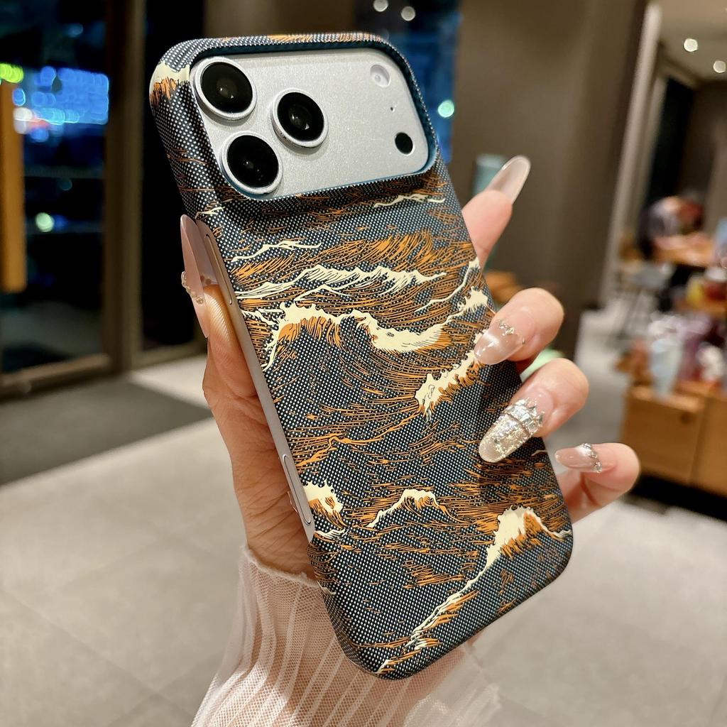 Carbon Fiber Magnetic Case for Apple 17Promax - Wave Texture Ultra-Thin Protective Cover