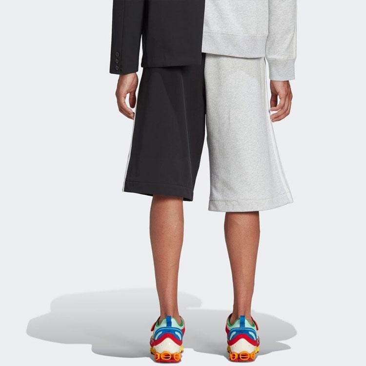 Adidas Originals Kerwin Frost Collaboration Elastic Waist Straight Shorts Men Bottoms Light-Heather-Gray Black H59927