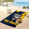 North Queensland Cowboys Custom Beach Towel, Print Your Name Text Lightweight Absorbent Towel for Swimming Travel