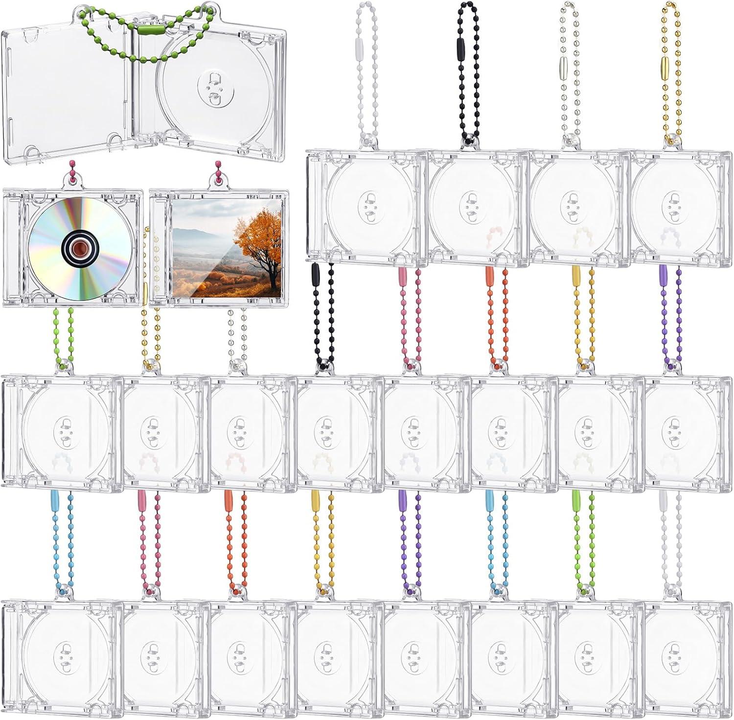 20-delig Mini CD Sleutelhanger Album Acryl Sleutelhanger CD Hoesje