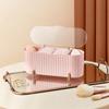 Desktop Cosmetics Storage Box  Dust-proof Makeup Organizer For Cotton Pads Swabs Beauty Egg Holder Bathroom Jewelry Organizer