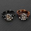 Vintage Leather Mens Wristwatch Punk Style Quartz Watch With Pull-Through Buckle Black Brown