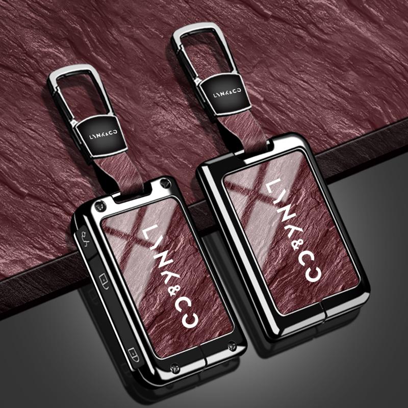 Zinc Alloy Car Key Case For Lynk&Co 01 02 03 05 07 09 Emp Lynkco 06 Lynk Co Remote Cover Shell Keychain Holder Fob Accessories