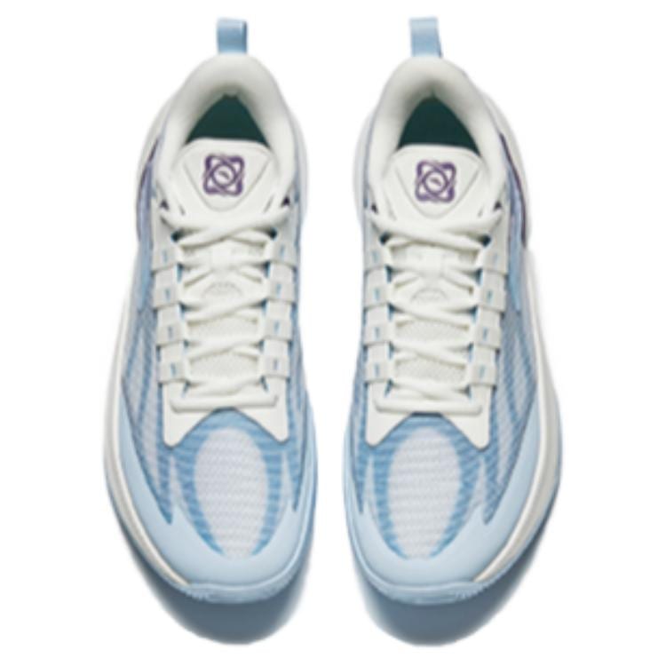 Anta Zap 1 Cushioning, Wear Resistant Low Top Basketball Shoes Men's White Blue 912421601Q-2