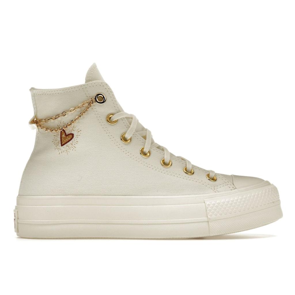 Converse Chuck Taylor All Star High Valentines Day 2023 Women Sneakers Cream Egret Thriftshop-Yellow A04453C