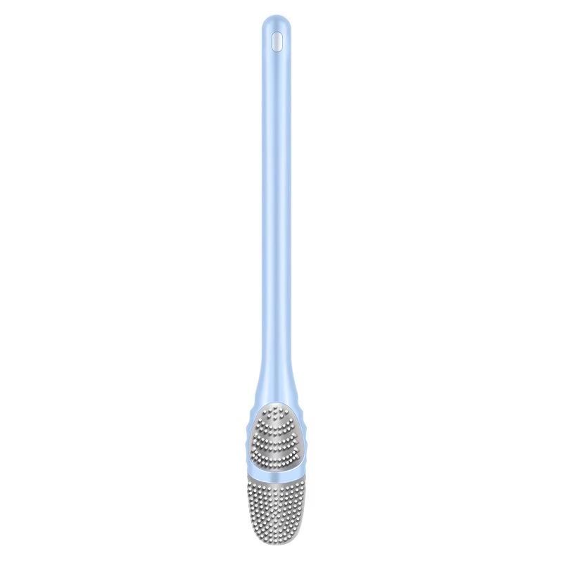 Toilet Brush Set: Wall-Mounted Silicone Duckbill Brush for Deep Cleaning