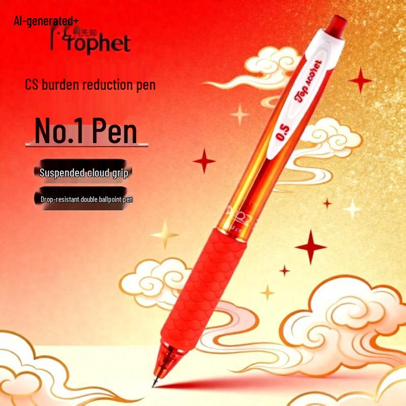 Duck First Scholar Champion 0.5mm Smooth Quick-Drying Pen - Black, Blue, Red Ink, Clickable Refill 0.5mm