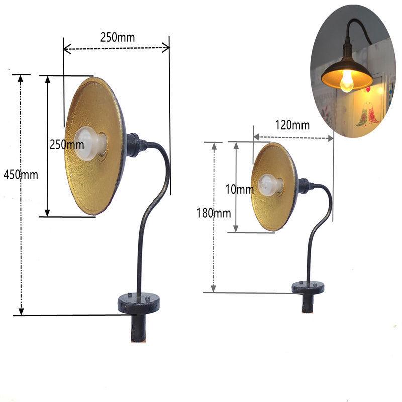 LED 3V Simulace nástěnné lampy pro pískoviště pro miniaturní a mikro fotografii, vnitřní/venkovní osvětlení, model krajiny.