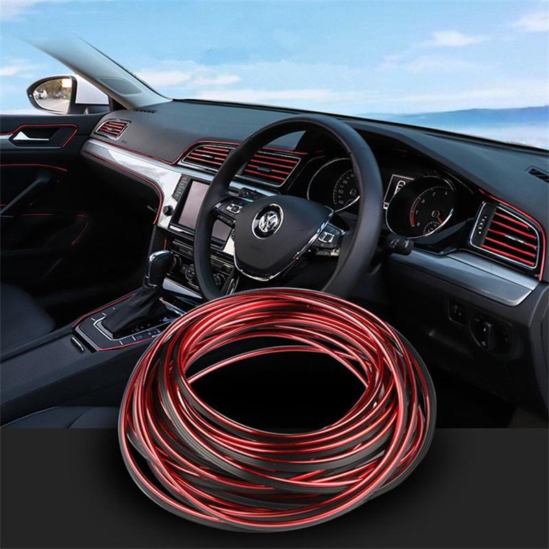 Super Flexible 5M/3M Car Interior Moulding Trim Strip Door Gap Edge Moulding Trim Universal Decorative Line Auto Accessories