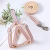 Factory Stocked Adjustable Soft Material Striped  Cat Dog Leash and Harness Set with Pet Leads