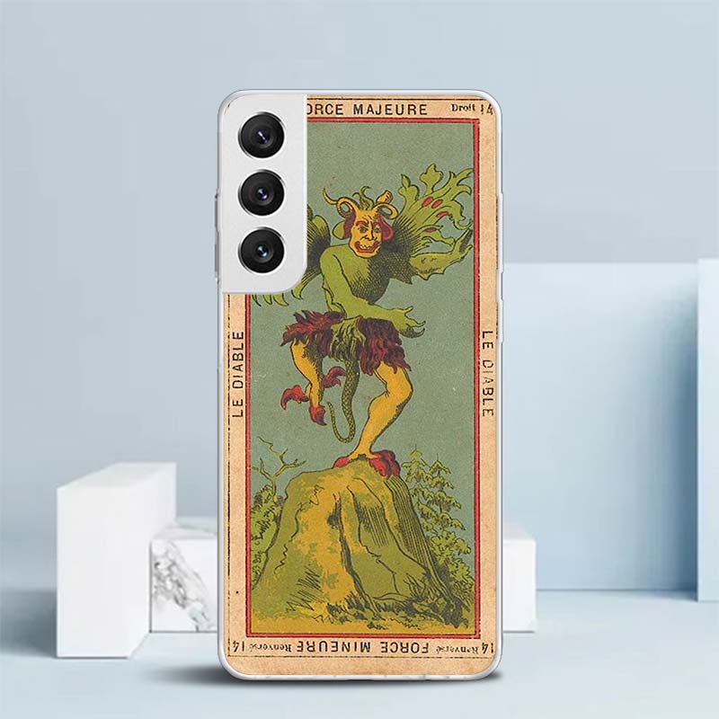 Tarot Cards Reading Art Soft Cover for Samsung Galaxy S25 Edge S26 S24 S23 Ultra Phone Case S22 S21 Plus S20 FE Print Pattern Sh