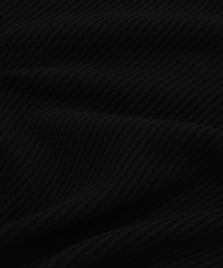 COVERNAT Lambswool Half Zip Knit Black