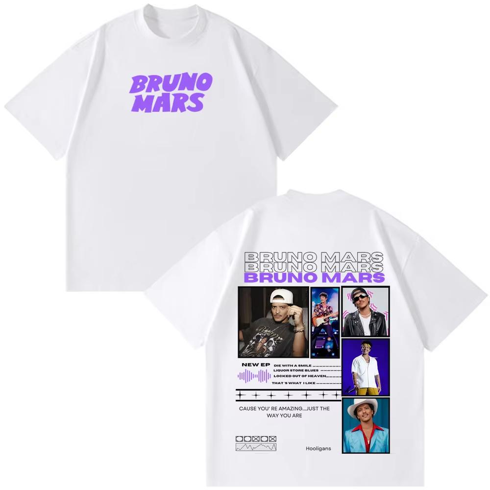 

Rapper Bruno Mars Album 2026 Tour Print Tshirt Man Woman Fashion Clothing Tshirt Short Sleeve Cotton Casual Aesthetics Top L