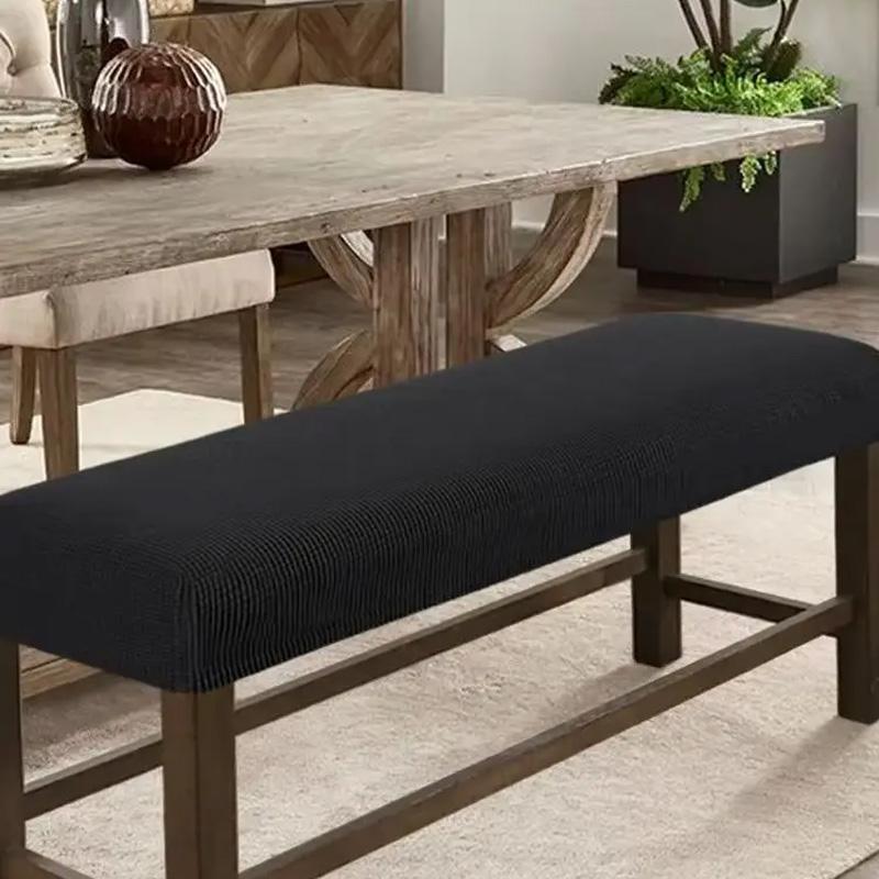 1PC Pineapple Checkered Dustproof Protective Cover Washable Long Bench Cover Solid Colour Stretch Slipcover Thickened