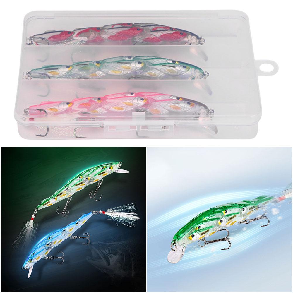 3Pcs Artificial Hard Bait Swimbait Fishing Bait for Trout Bass Fishing Accessories