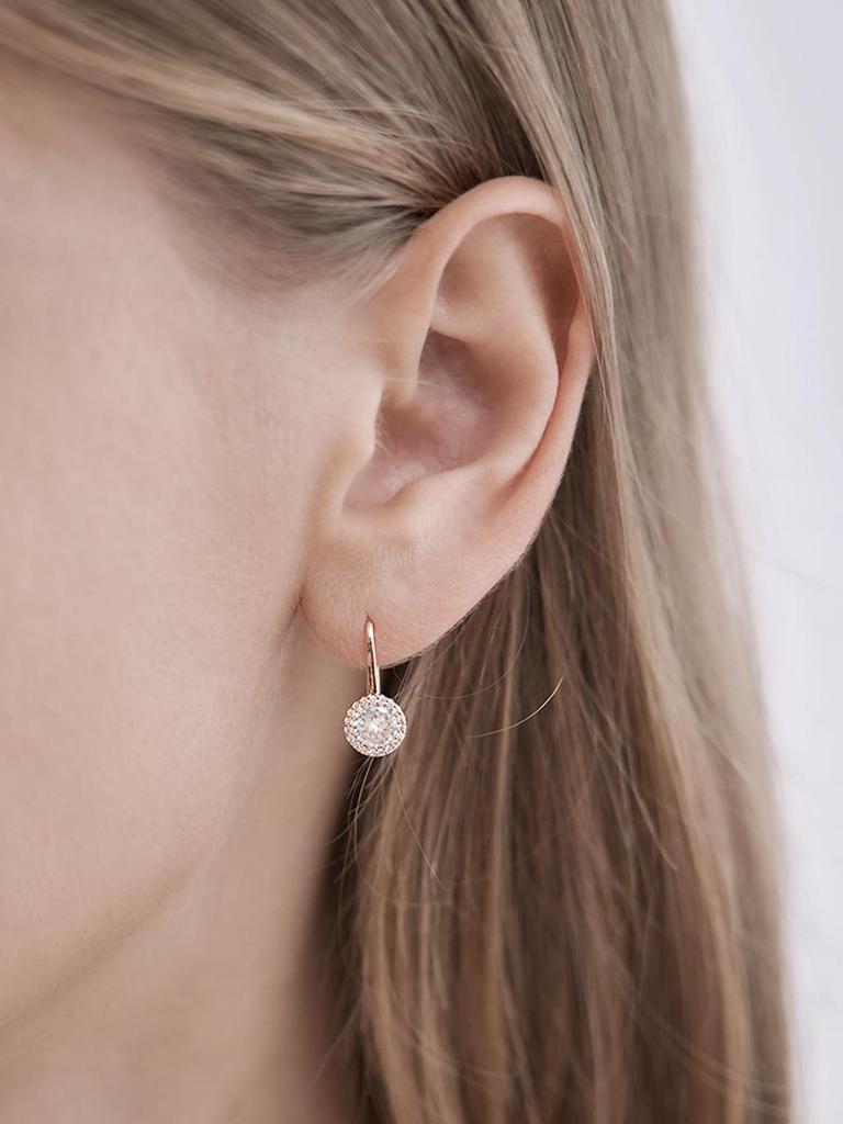 [ELLE Jewelry] 14K Circle Cubic Drop Earrings (Gold Plated) ELGPEE504