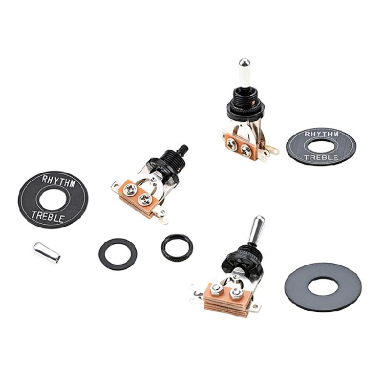 Electric Guitar Part Guitar 3 Way Toggle Switch Durable-Position Short Black-Top