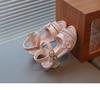 Girls' Summer Sandals with Rhinestone Butterflies, Children's Fashionable High Heels, Versatile Princess Style