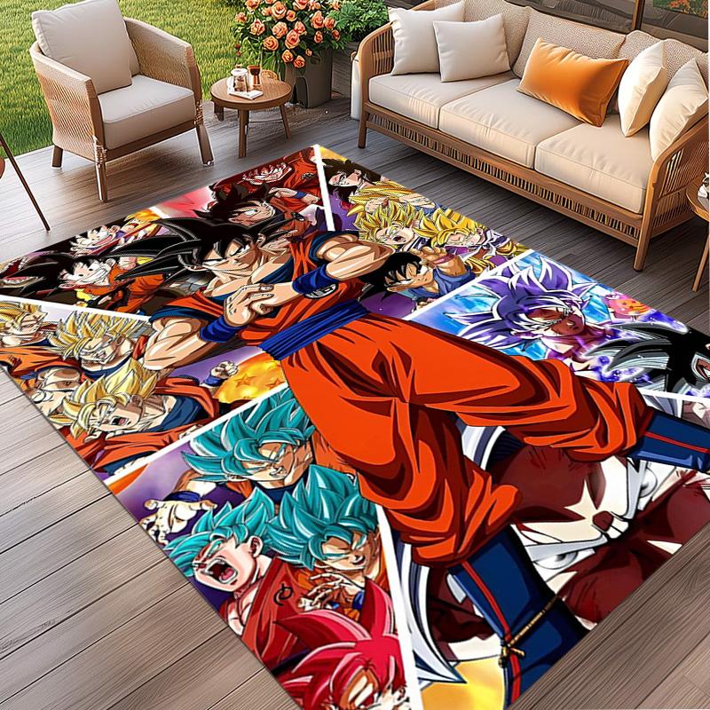 DRAGON BALL Print Rug, Washable Floor Carpet, For Entryway Dorm Laundry Room Office Study, Home Decor Birthday Christmas Gift
