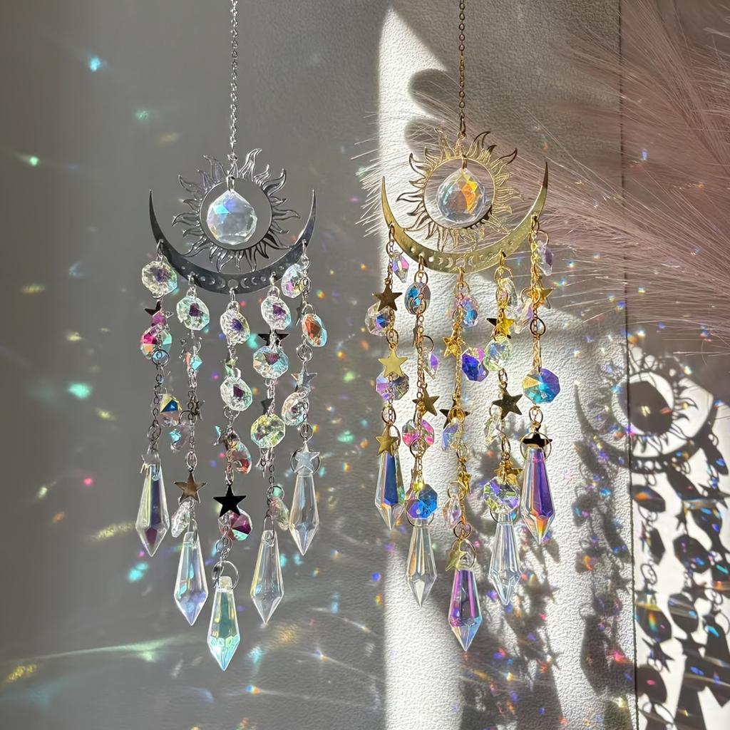 Sun Catching Crystal Hanging Sun Catching Star Sun Catching Indoor Window Crystal Hanging for Bedroom Home Garden