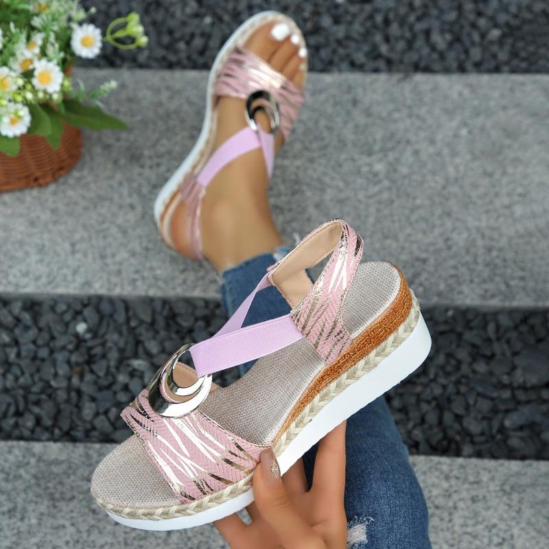 Plus-size Women's Shoes Wedge Heels Lightweight Fish-mouth Sandals