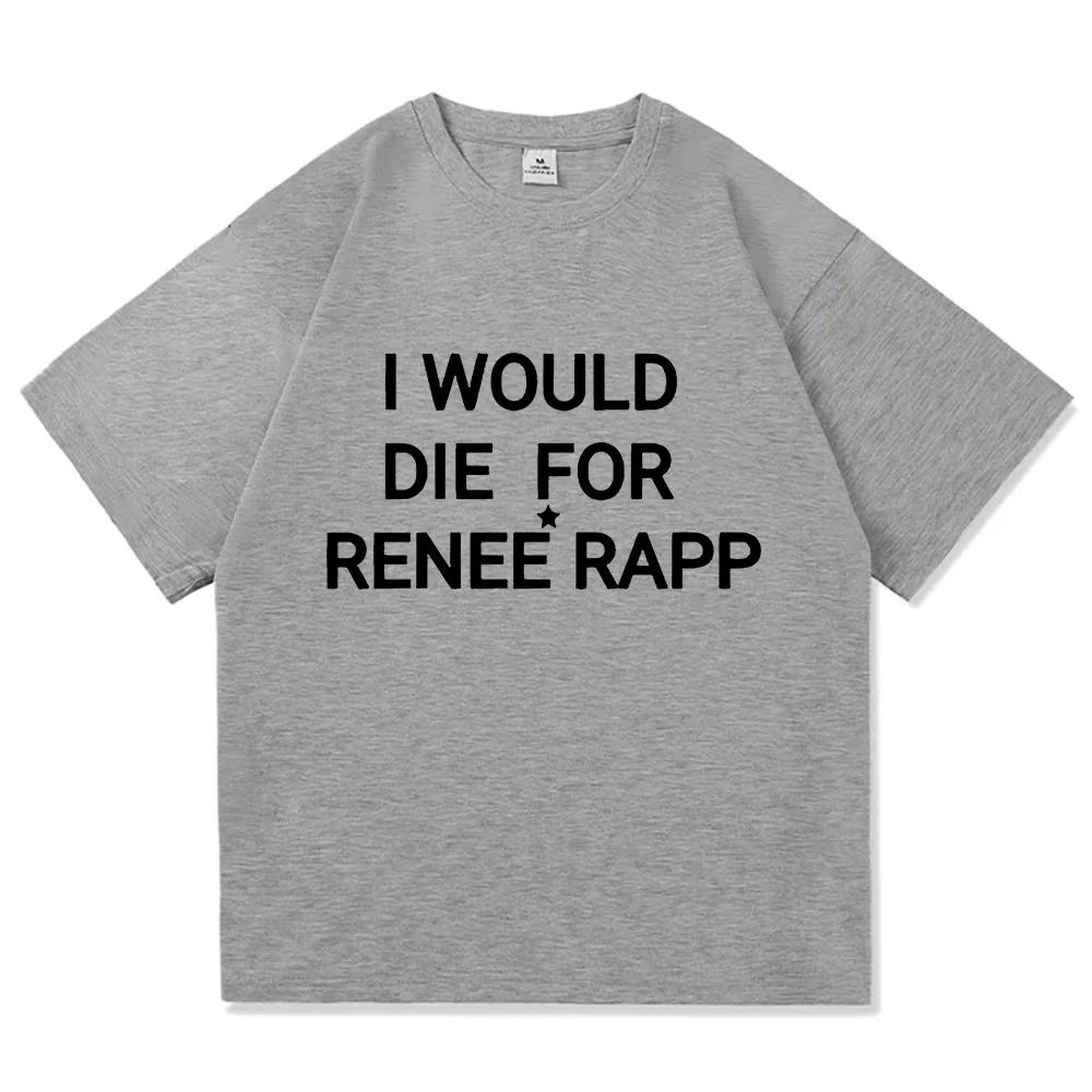Reneé Rapp Bite Me Koszulka Retro Moda Damska Męska Odzież Retro Harajuku Wysokiej Jakości Ubrania VintageKoszulki